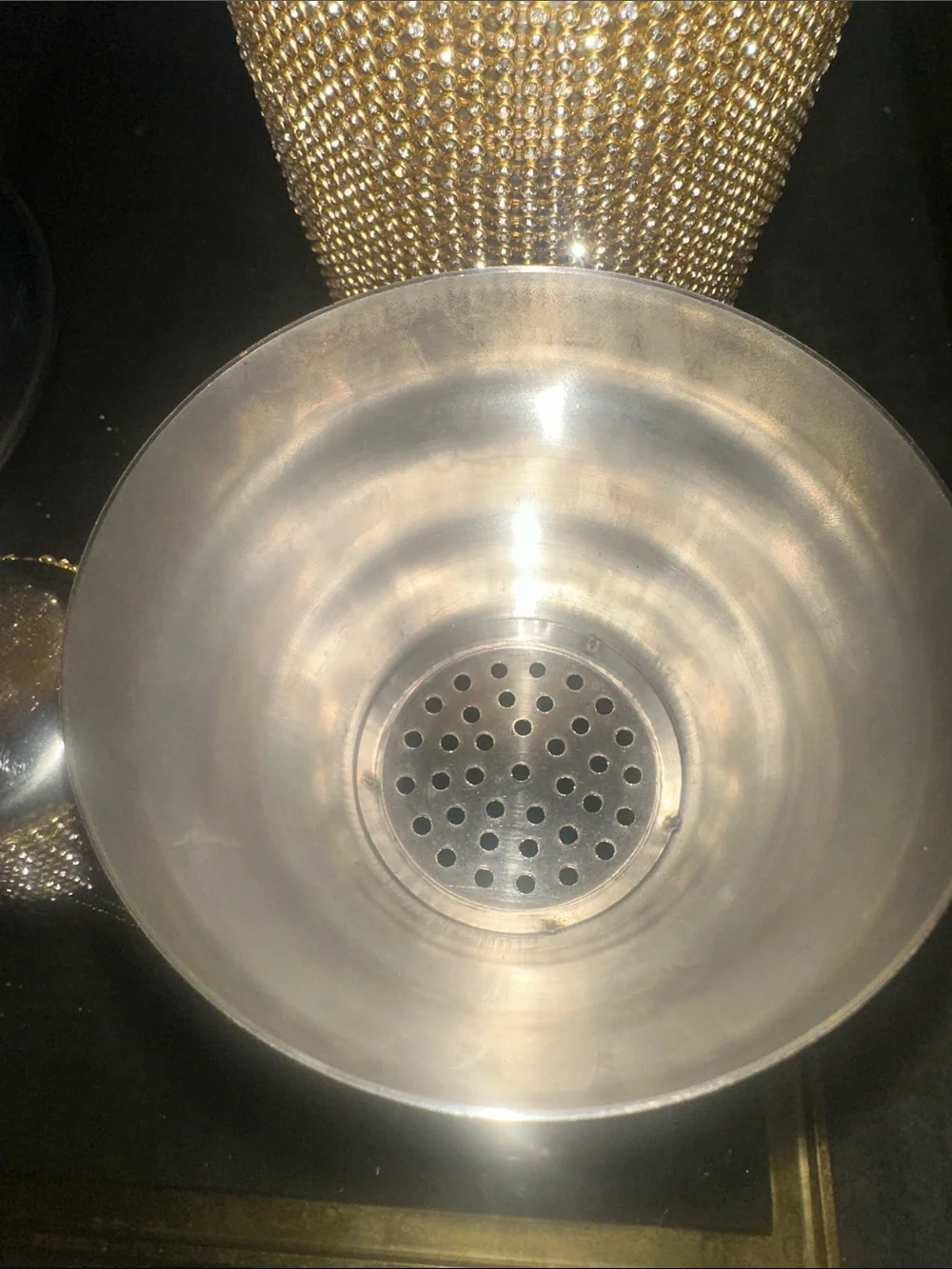 Gold Crystal-Embellished Martini Glasses and Champagne Bucket Set